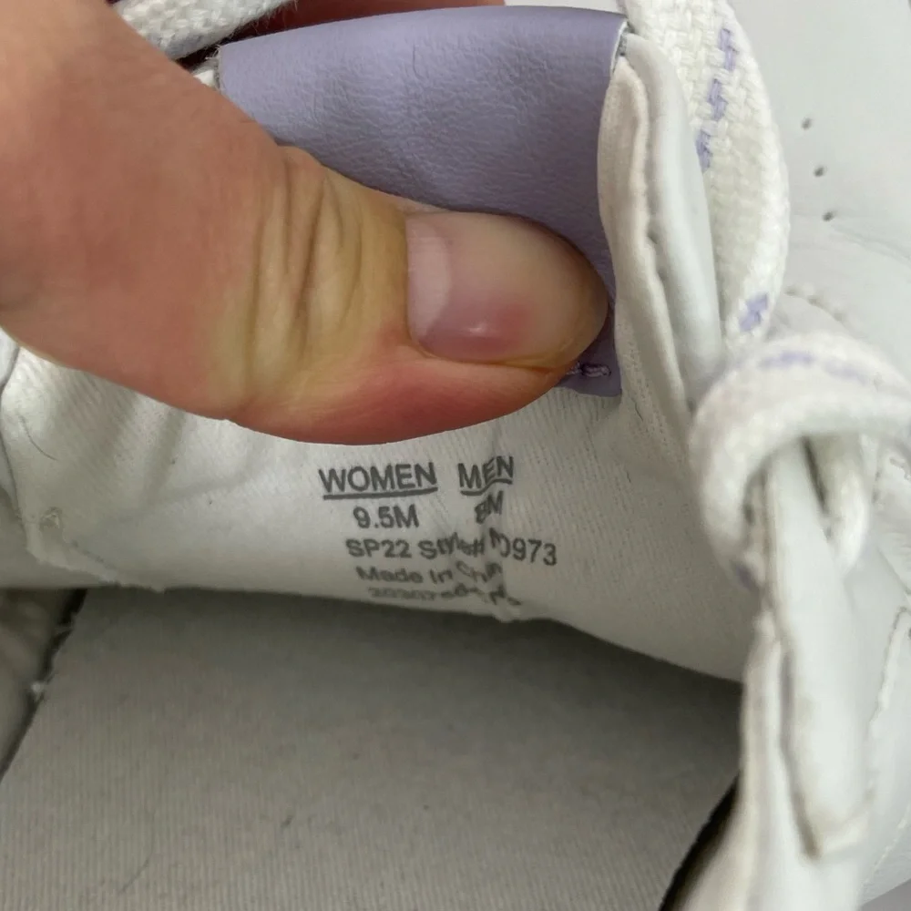 Madewell Court Low Top Sneakers Lilac Trim Coated Leather Sz W9.5 M8 EUC - Picture 6 of 7